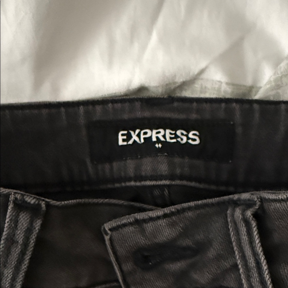 Express Dark Gray Men's Relaxed Jeans